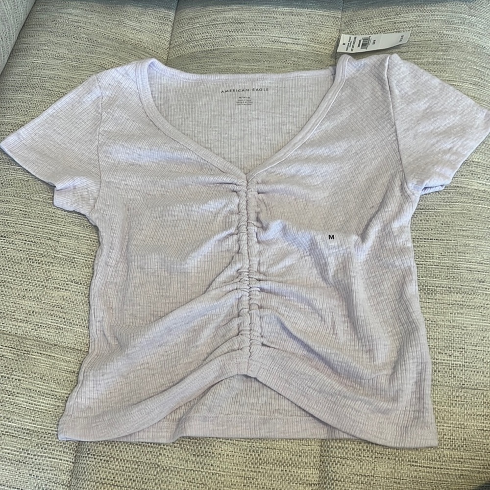 Cropped Ribbed T-shirt